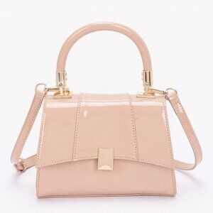 Enamel Flap Crossbody Bag